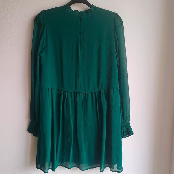 ✨ US2 Sézane Odile Green Mini Silk Dress - Worn Once (EU 34) - Picture 6 of 15
